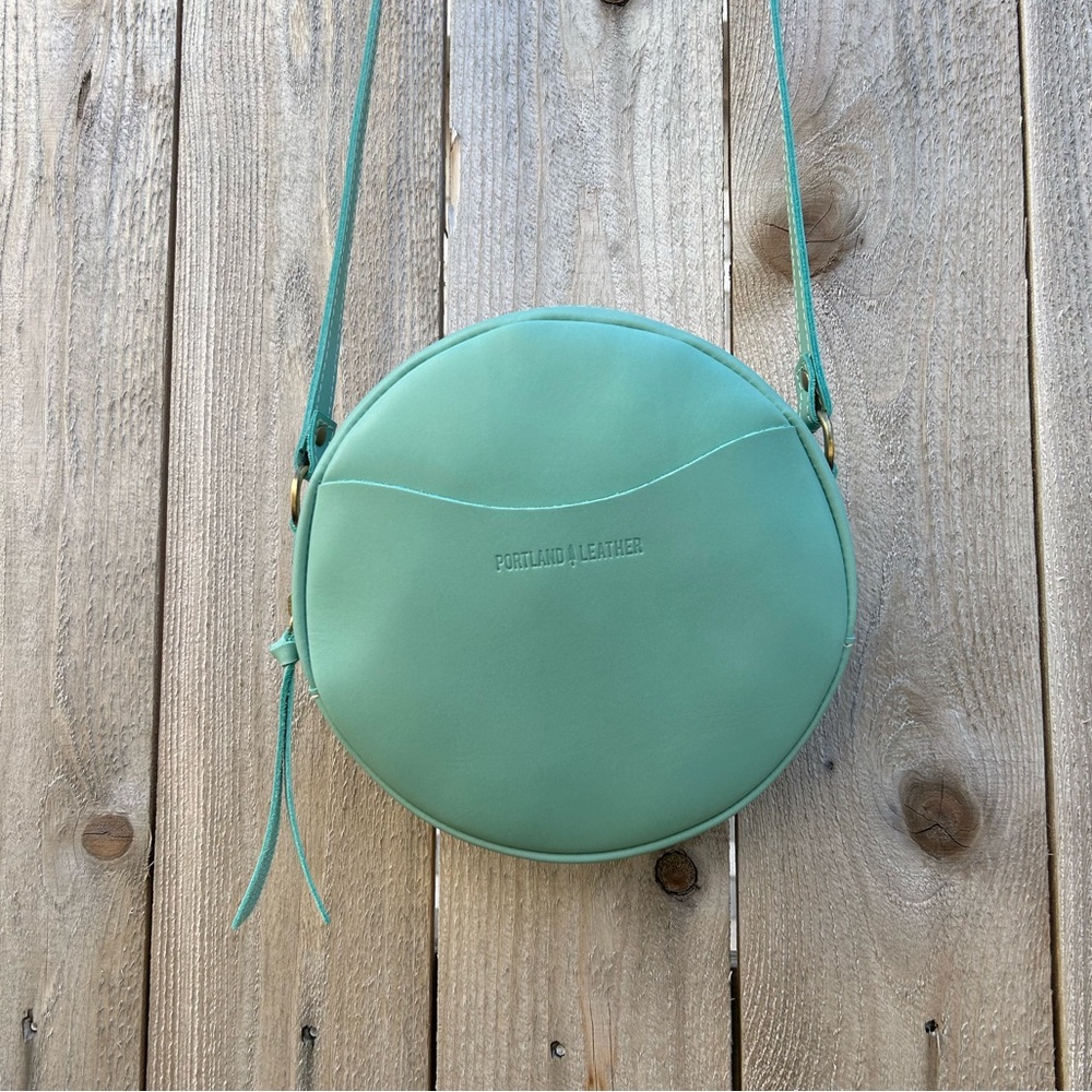 Portland Leather Goods- Large Circle Crossbody- Mint 🦄